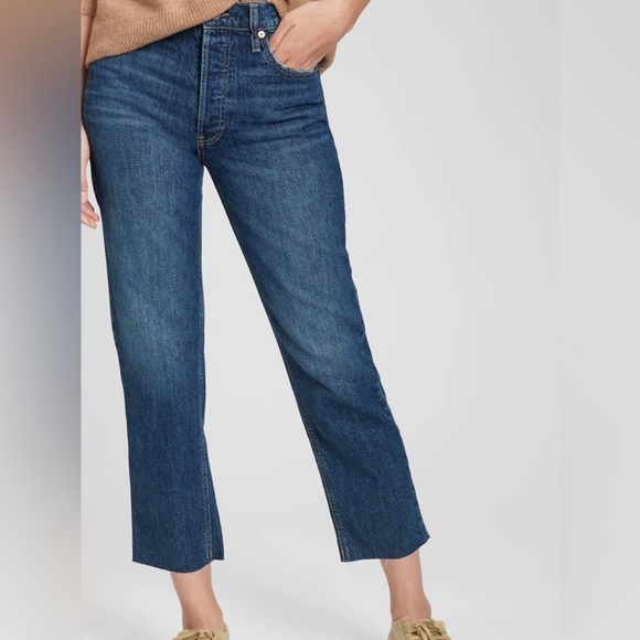 NWT Gap Jeans 4 Straight Leg High Rise - Picture 1 of 7